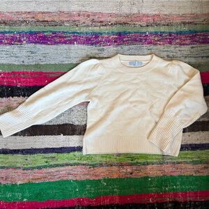 Hill House Home Puff Sleeve Sweater — CREAM